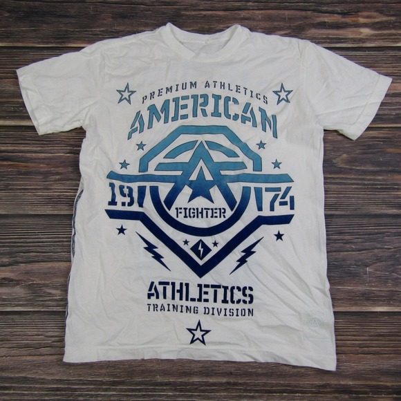 American Fighter Other - American Fighter Mens XS Training T Shirt UFC MMA Gym Workout White Blue